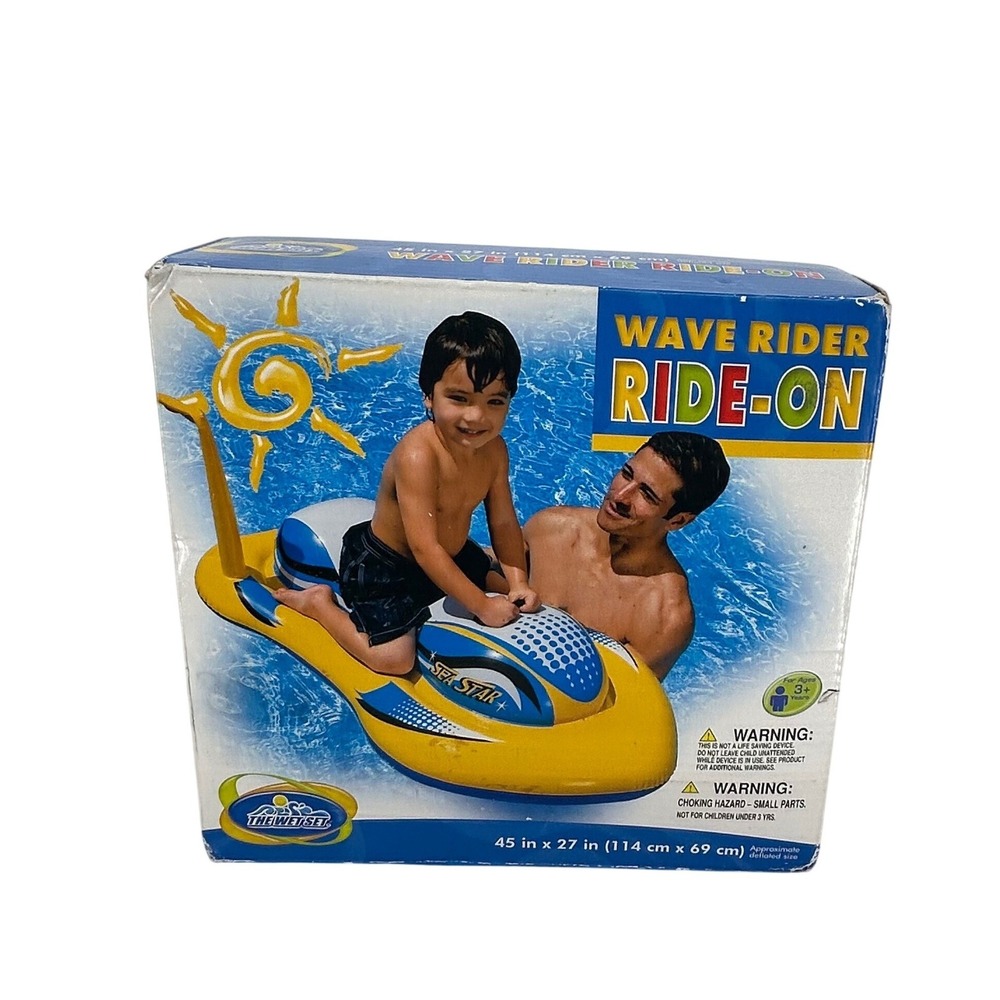 Vintage Intex The Wet Set Wave Rider Ride-On Sea Star Inflatable Pool Float Toy - Picture 2 of 2